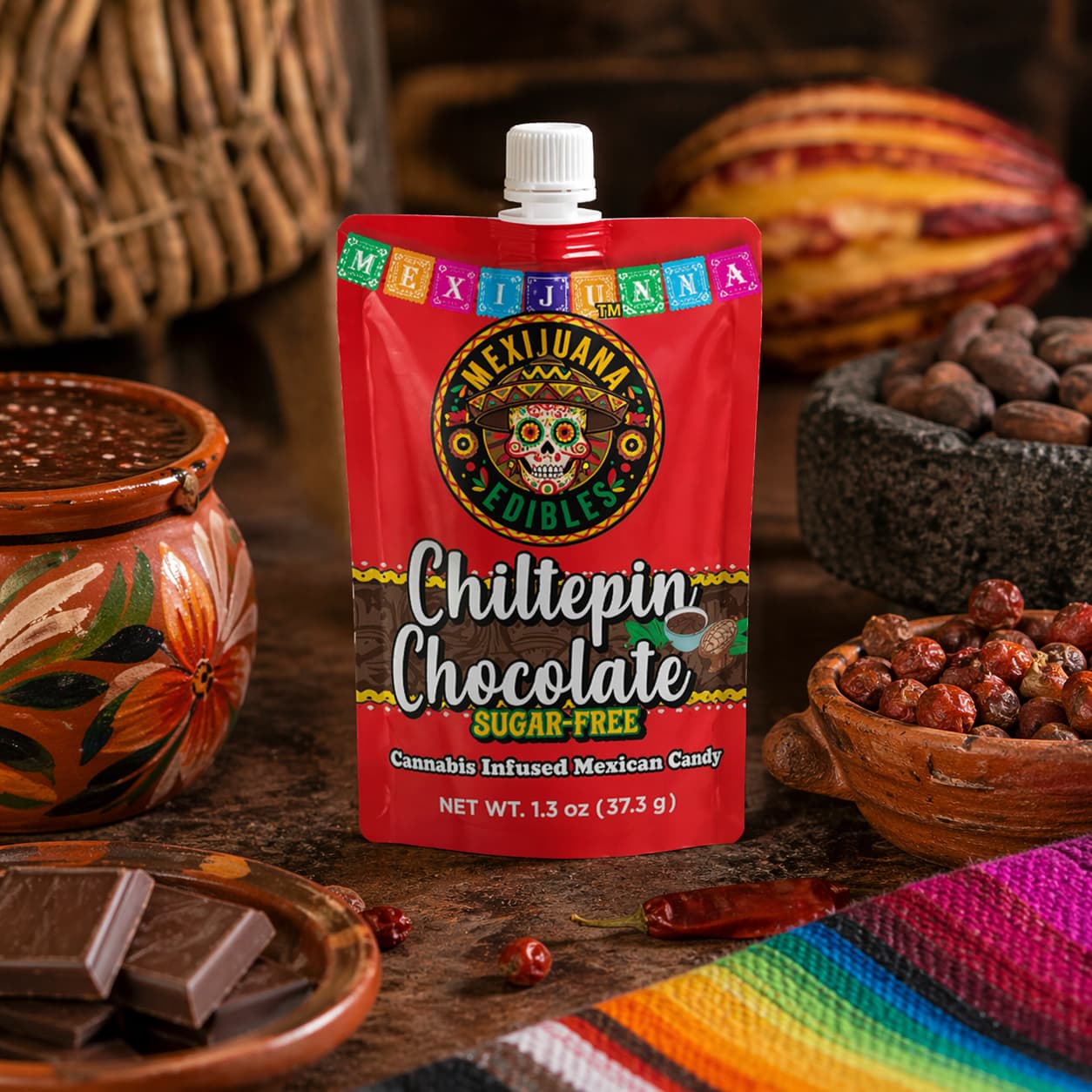 Mexijuana Chiltepin Chocolate Mexican Candy Pouch