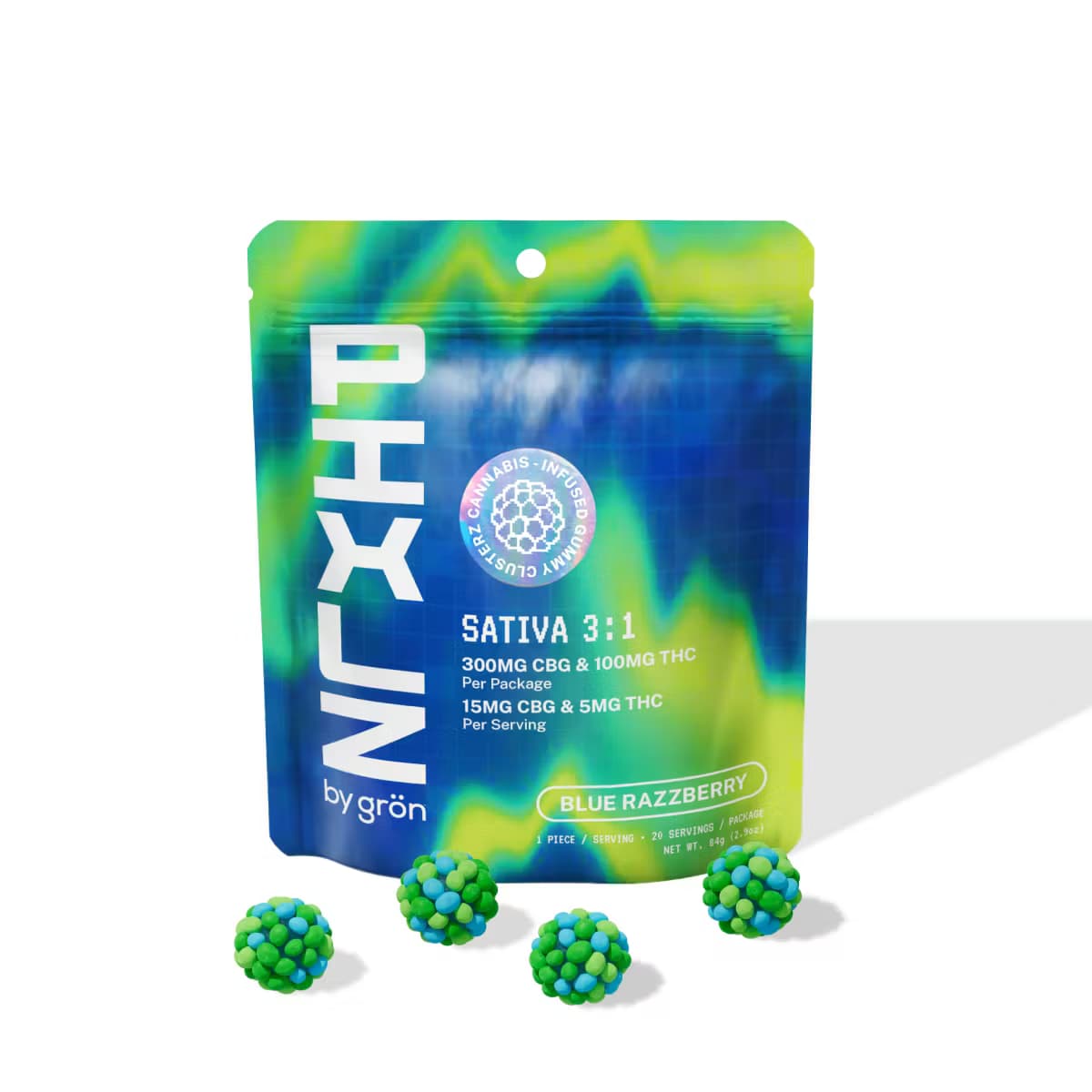 Pixlz Blue Razzberry Gummies [1:3 THC:CBG] 10pk