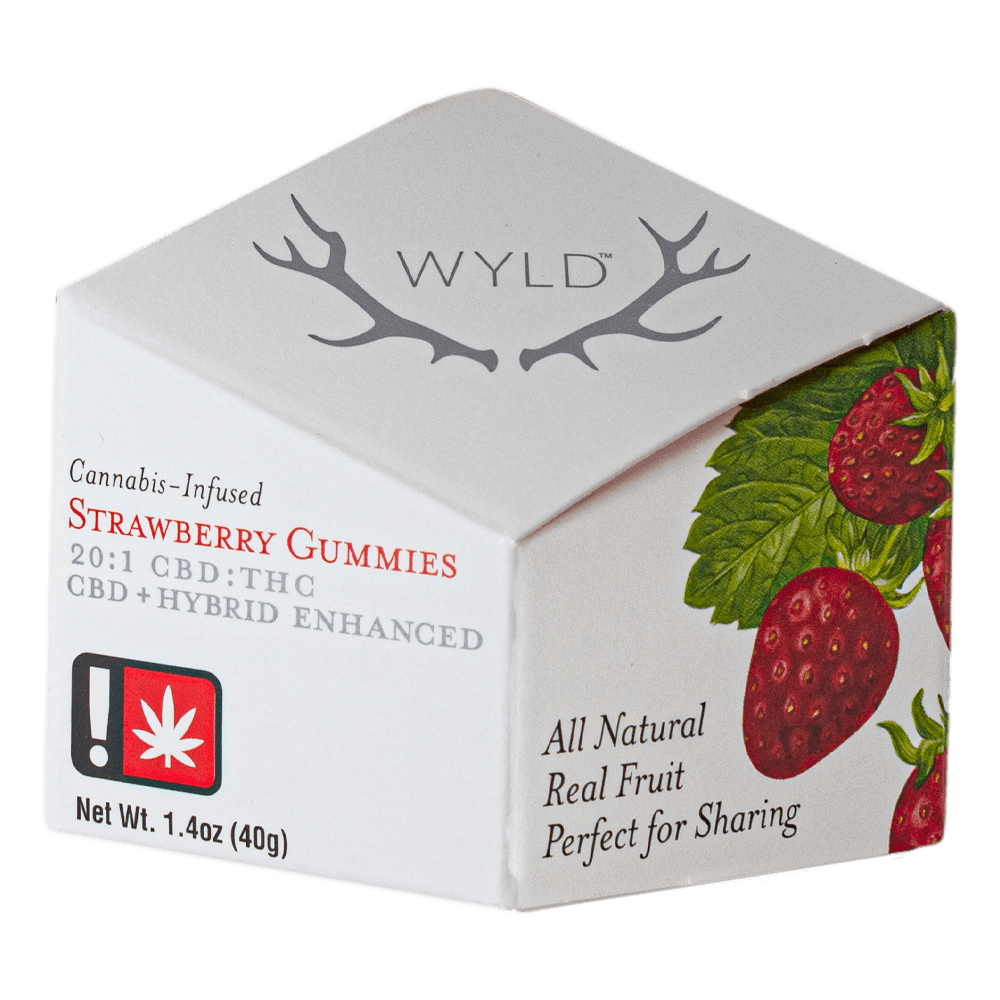 Wyld Gummies - Hybrid - THC:10mg CBD:200mg - 10pk - Strawberry