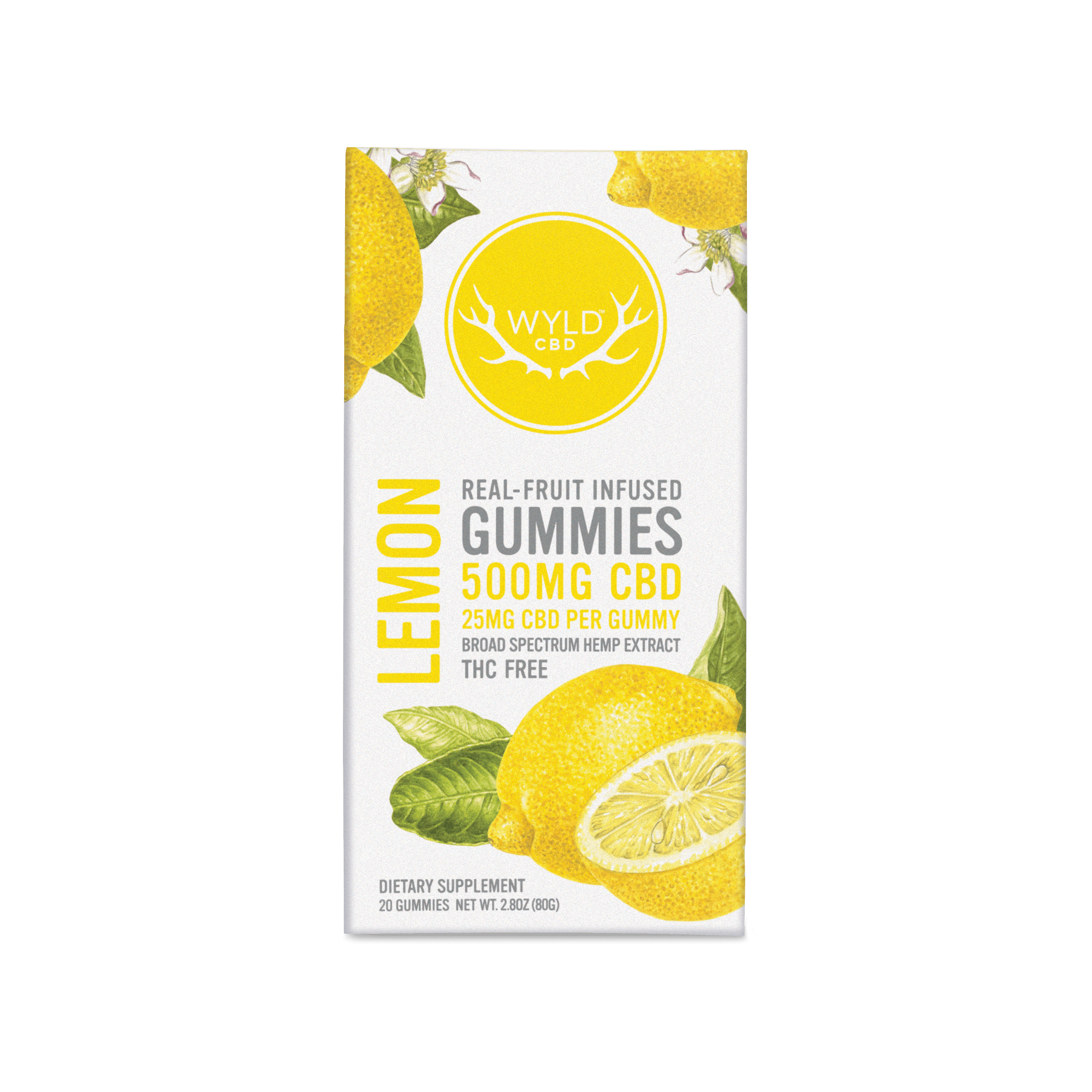 Wyld Hemp Gummies - CBD:500mg - 20pk - Lemon