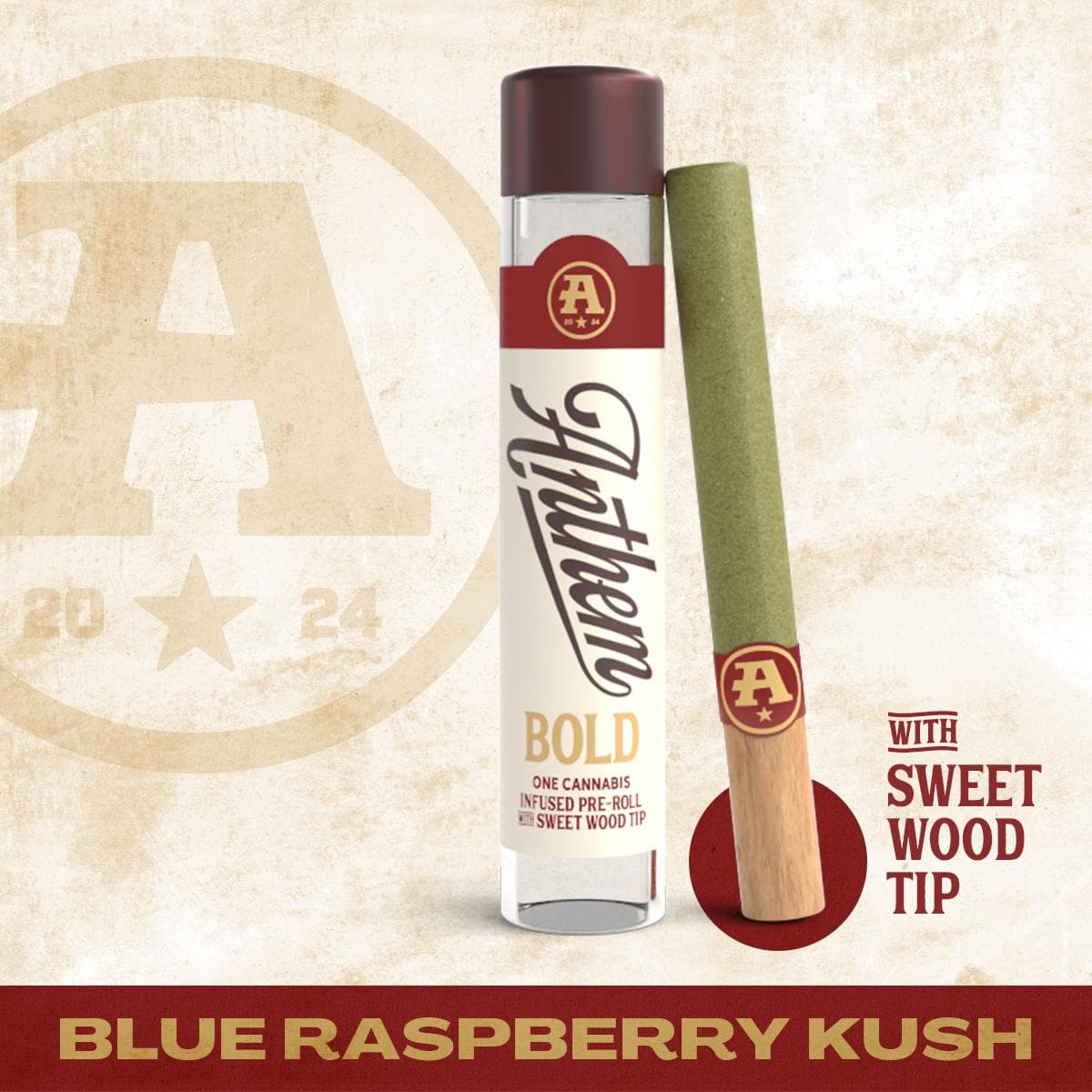 Anthem BOLD Blue Raspberry Kush Infused Pre-Roll | 1g