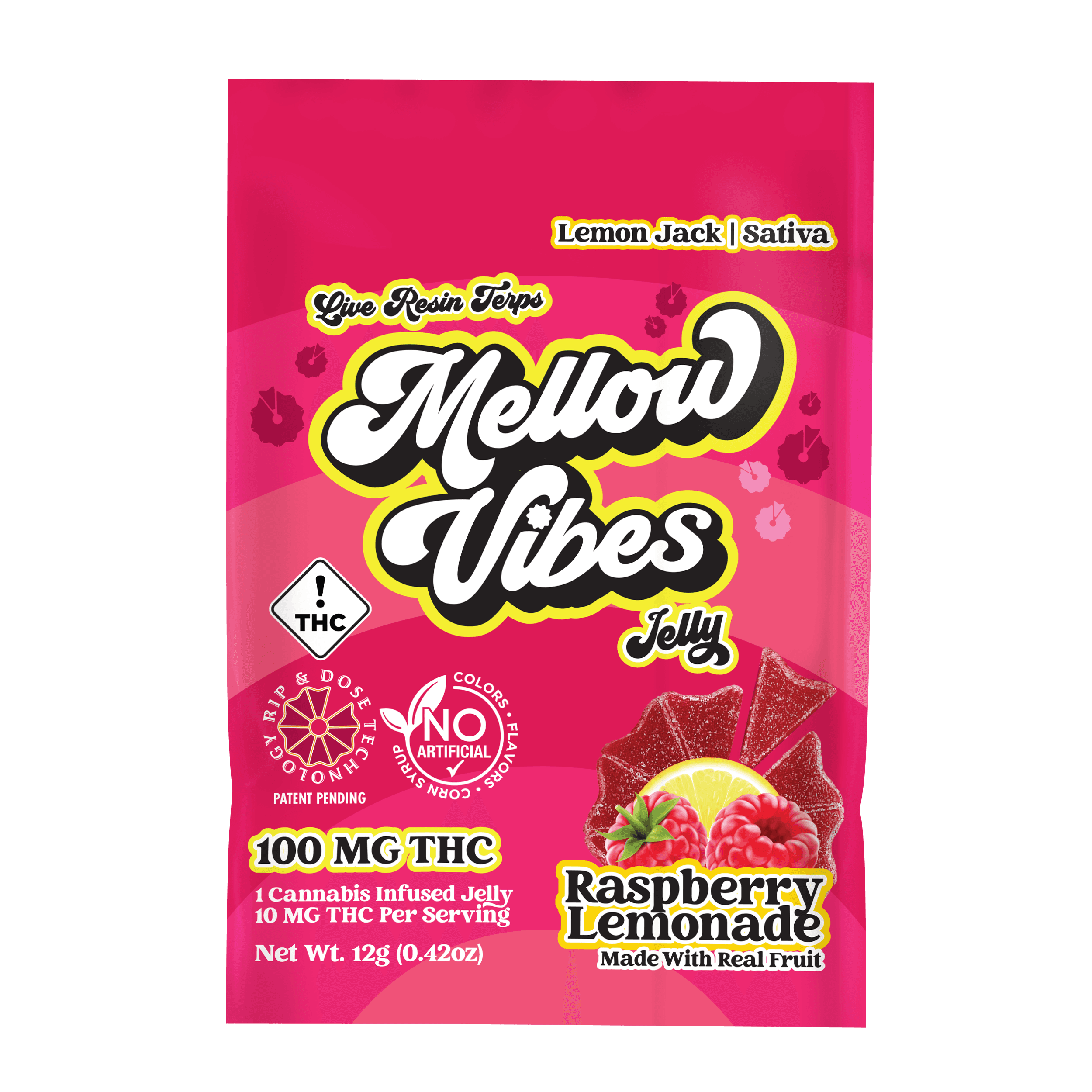 Mellow Vibes Jelly 100mg - Raspberry Lemonade