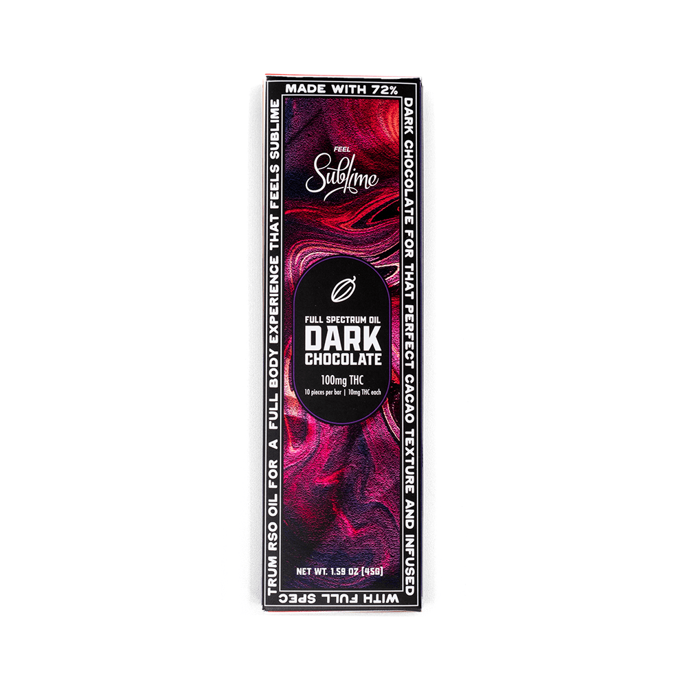 Feel Sublime Sublime - RSO Dark Chocolate Bar (H) (100mg)