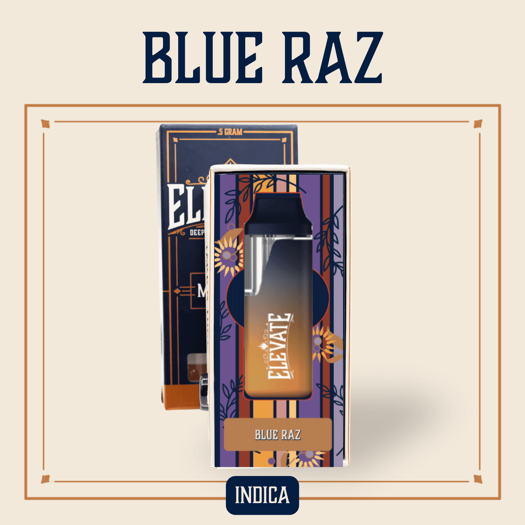 Elevate Elevate Blue Raz Mini-E-Bar Vape Indica