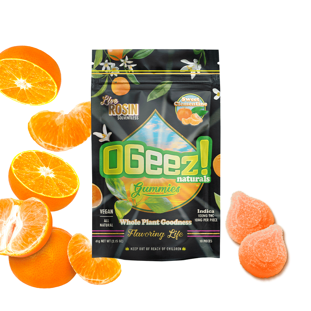 OGeez! Sweet Clementine Live Rosin Gummies 10pk