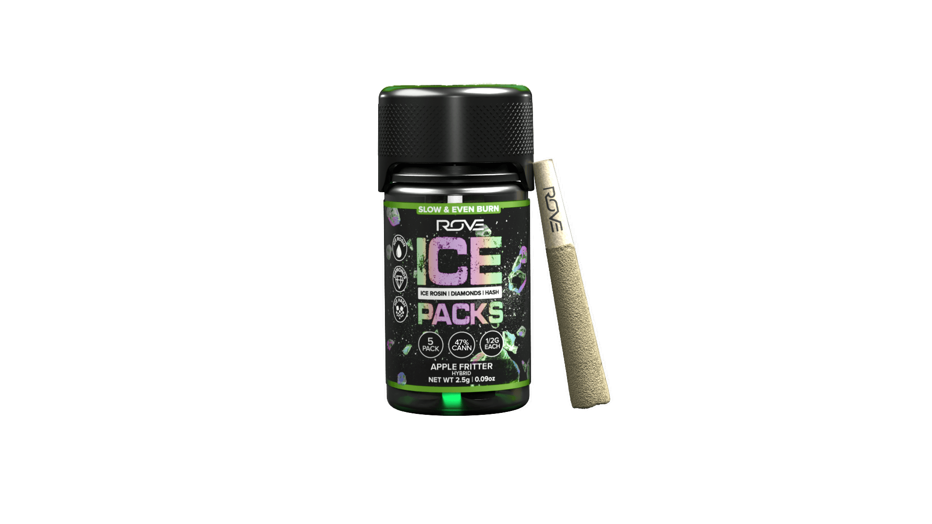 ROVE Ice Packs - Infused Prerolls 5pk - Frosted Melon (H) (2.5g)