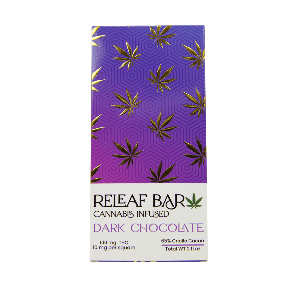 Releaf Brands Dark Chocolate Bar - 100mg