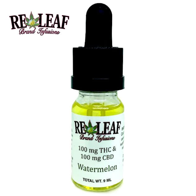 Releaf Brands Tincture - 100mg | Watermelon 1:1 CBD/THC