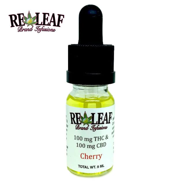 Releaf Brands Tincture - 100mg | Cherry 1:1 CBD/THC