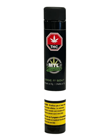 MTL Cannabis Sage N' Sour Pre-Roll - Sativa - 3x0.5g