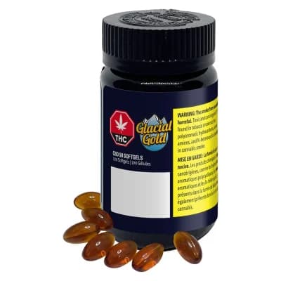 Glacial Gold CBD 50 Softgels | 50-pack (2500mg CBD)