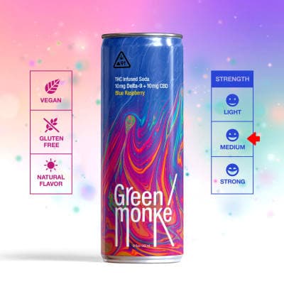 Green Monke Blue Raspberry Lemonade by Green Monke - Blue Raspberry Lemonade CBD/THC - 20mg/10mg