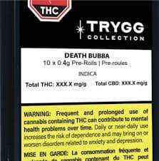 TRYGG Death Bubba Pre-Rolls - Indica - 10x0.4g