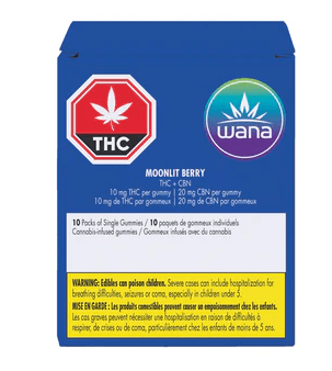 Wana Moonlit Berry Chews THC:CBN - 10-Pack