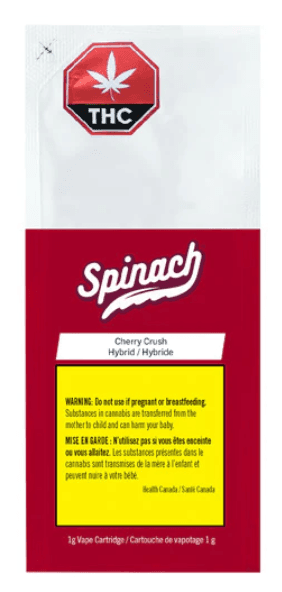 Spinach Cherry Crush Liquid Diamond 510 Vape Cartridge - Hybrid Vapes