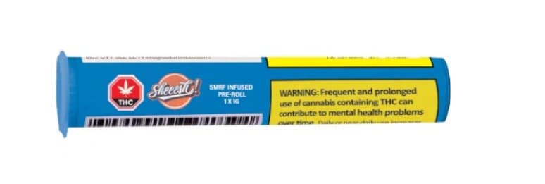 Sheeesh! Sheeesh : SMRF Infused Pre-Roll (Blueberry Haze) (1x1g)