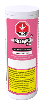 BIGGIES Pink Lemonade Creamsicle Live Resin THC:CBD Chews - THC:CBD 10mg:20mg x 6