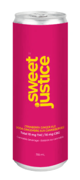 Sweet Justice Cranberry Ginger Ale THC +CBG