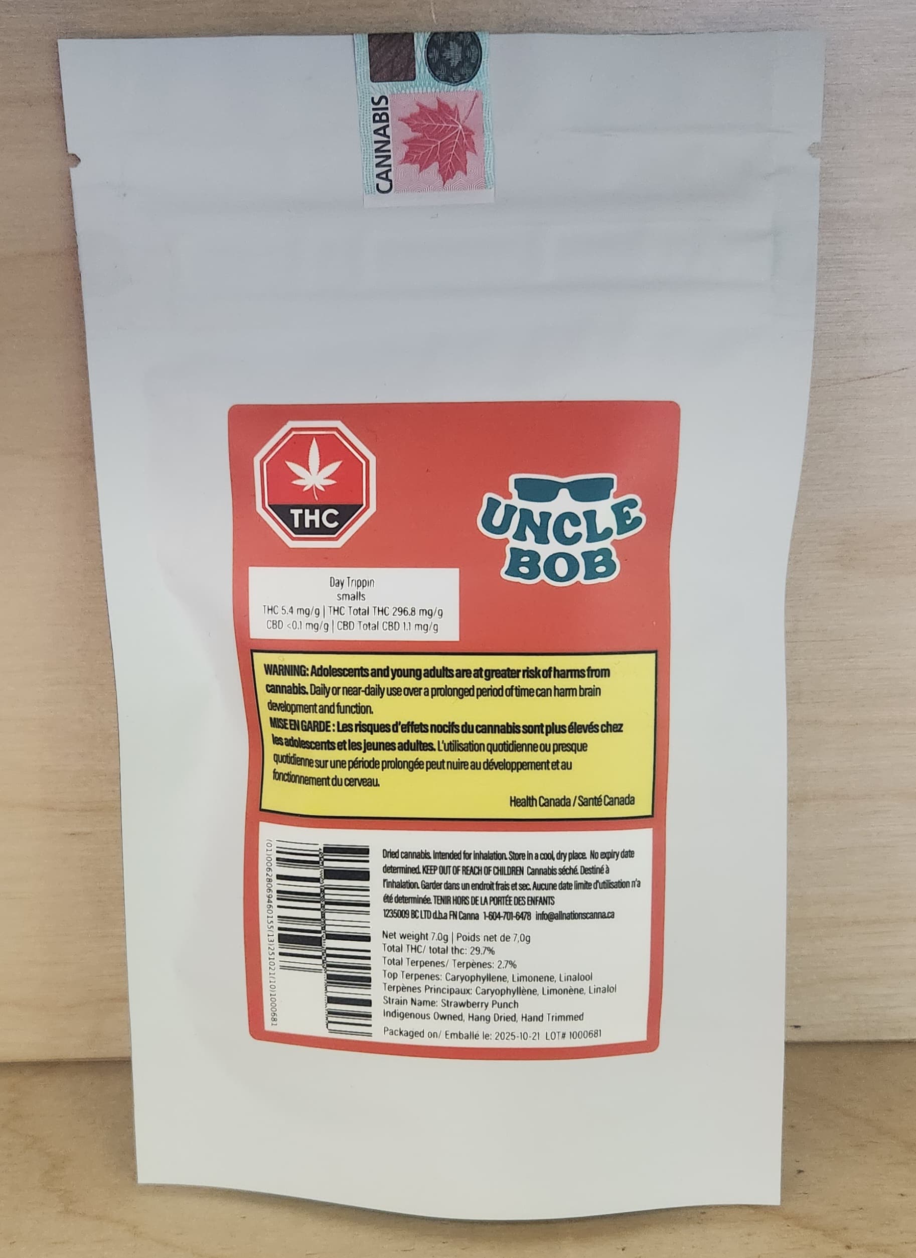 Uncle Bob Uncle Bob : Strawberry Punch Smalls (7g)