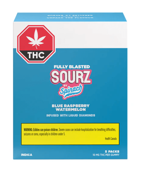Spinach Fully Blasted Blue Raspberry Watermelon 10mg Chews | 5-Pack