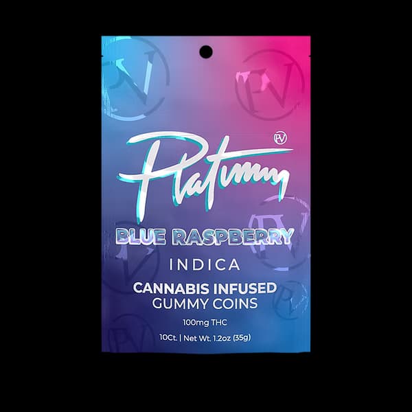 Platinum Vape Blue Raspberry - I - Gummies - 100mg