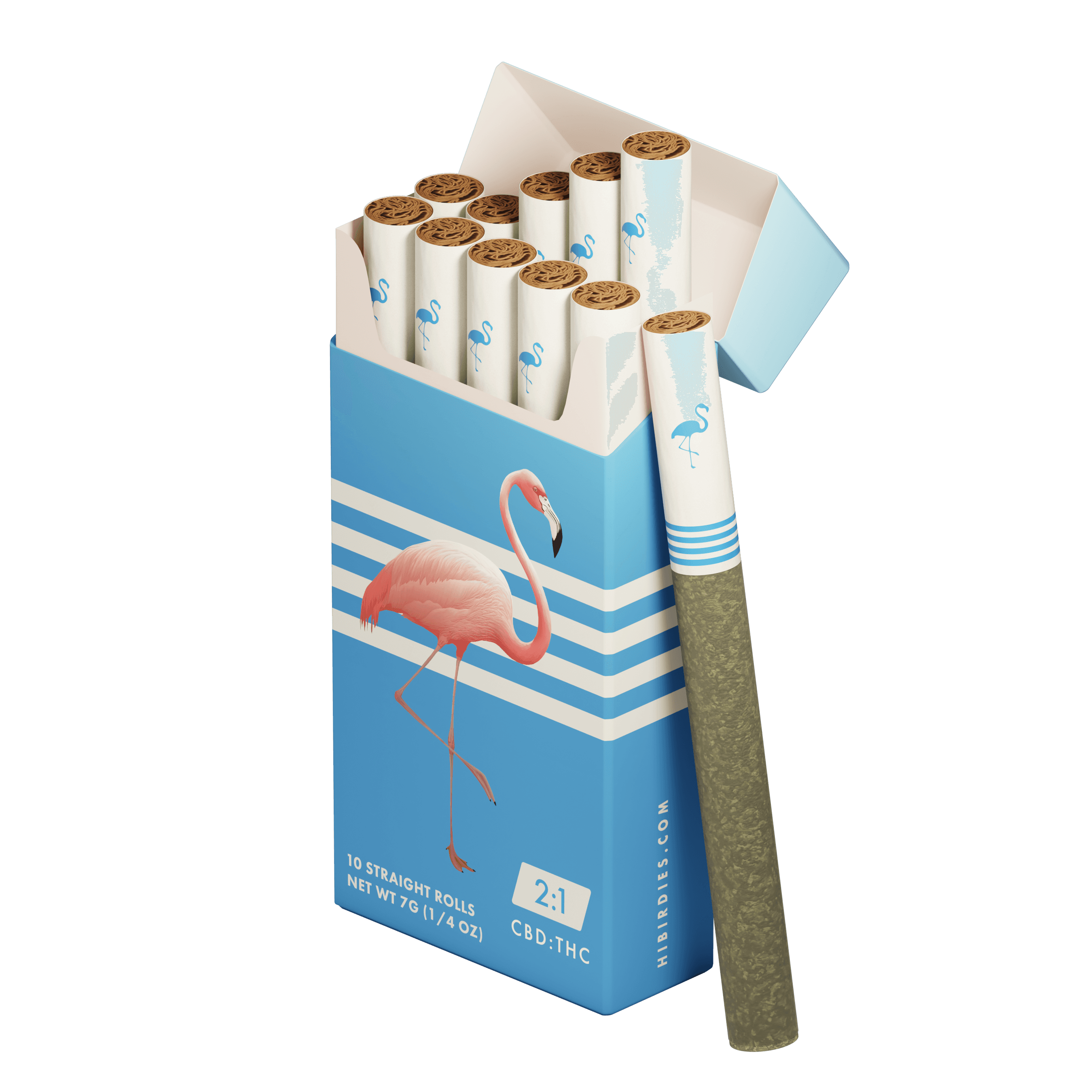 BIRDIES Lights 2:1 CBD:THC Pre-roll 10 Pack 7G