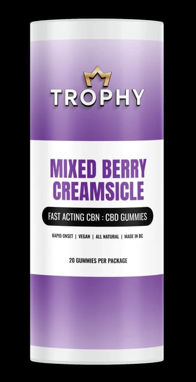 Trophy MIXED BERRY CREAMSICLE CBD:CBN GUMMIES - 120