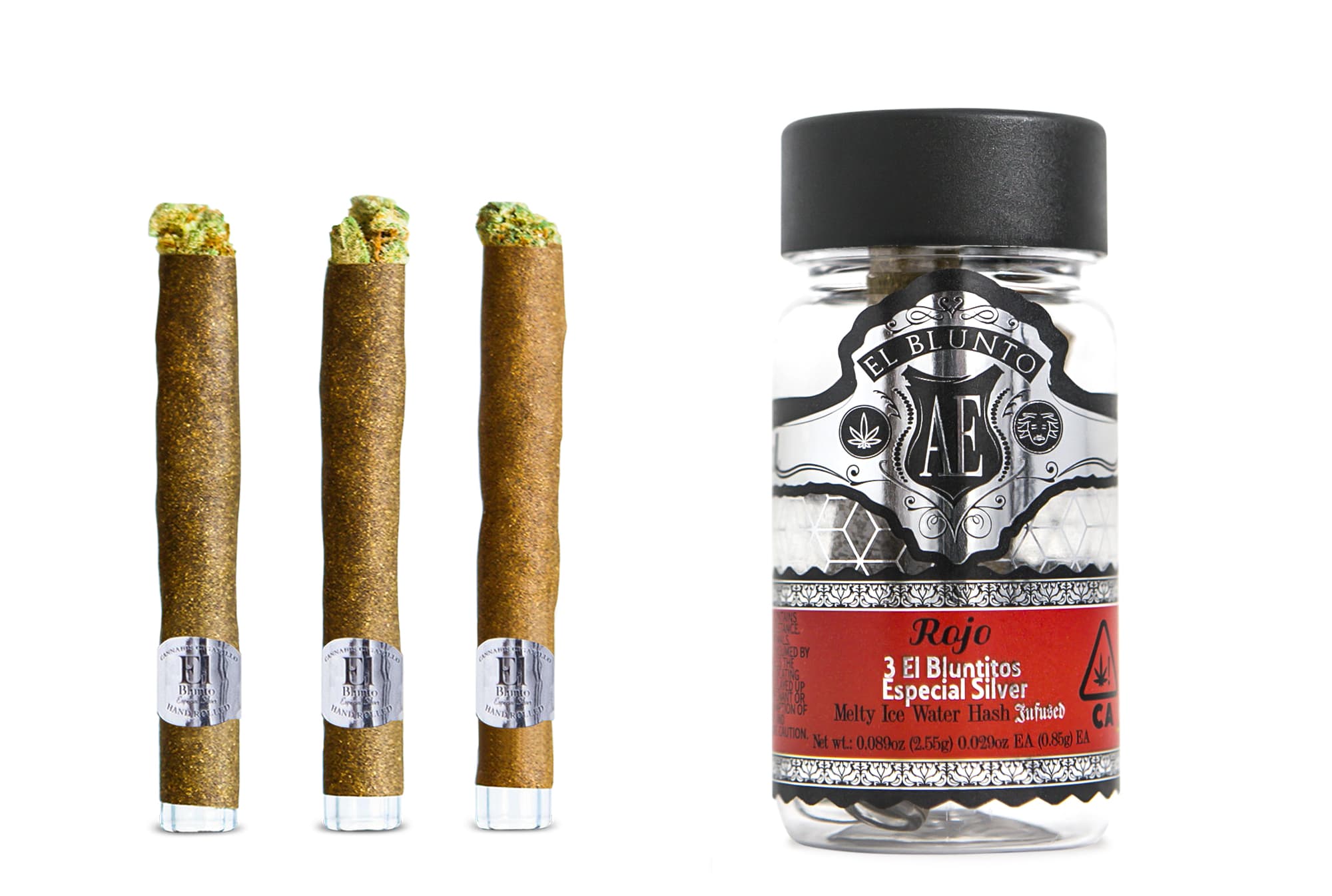 Albert Einstones Bluntito Silver Hash Infused 3pk - Rojo 2.55g