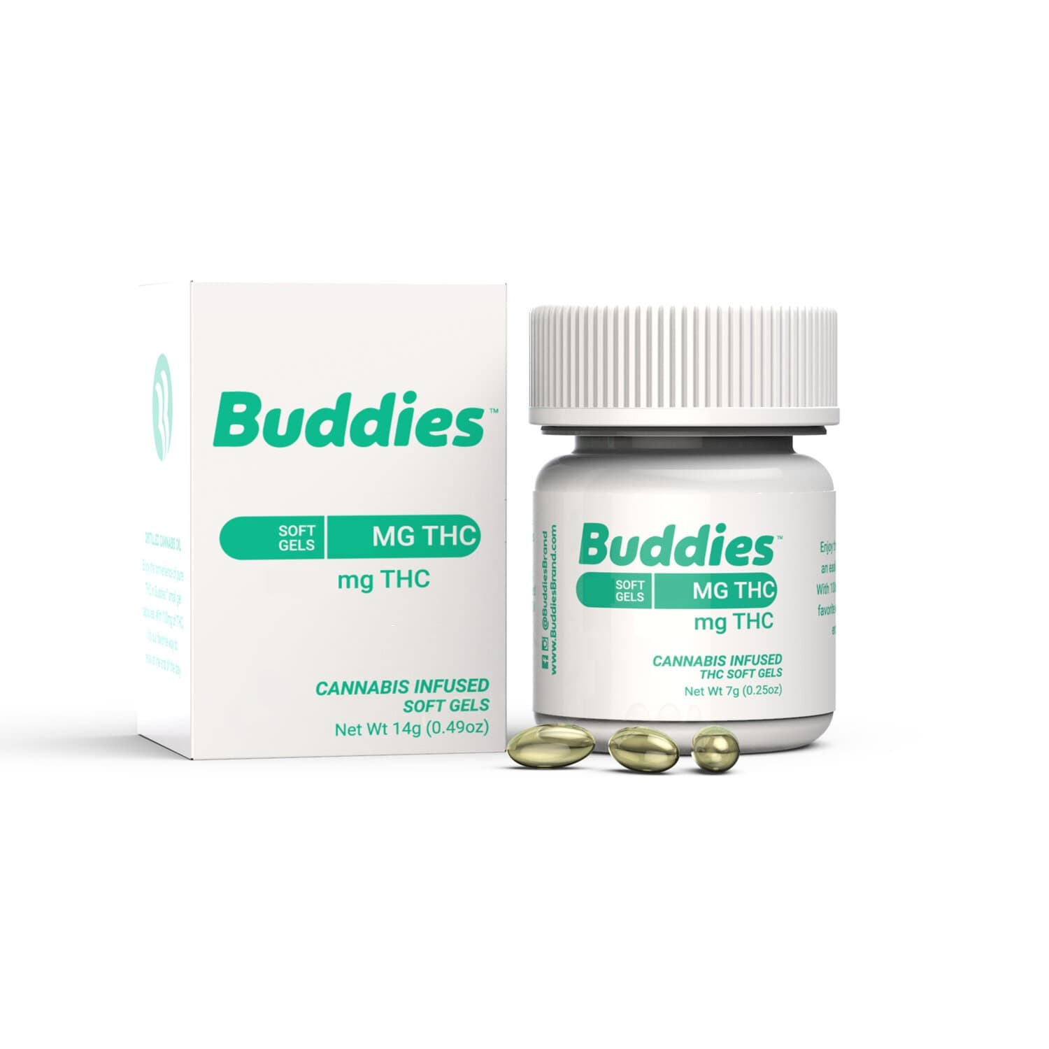 Buddies THC CAPSULES - 100MG - 10CT