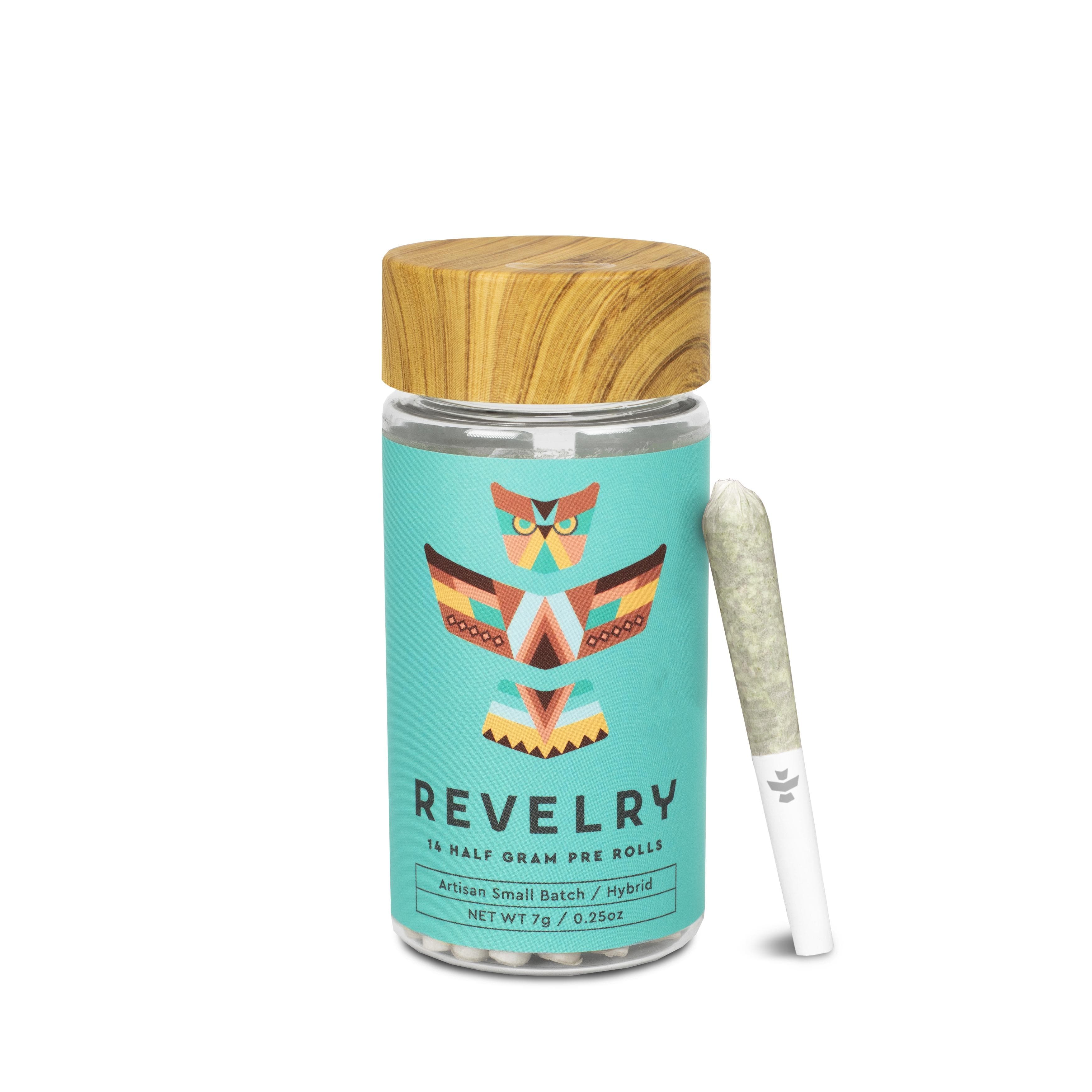 Revelry 7g <14x.5g> Pack of Pre-Rolls (Black Garlic) [Indica]