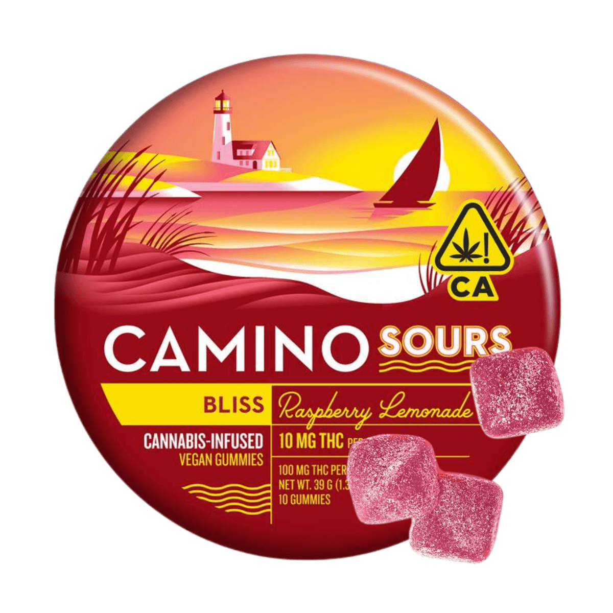 Kiva Kiva Camino Sours Gummies - Raspberry Lemonade 100mg