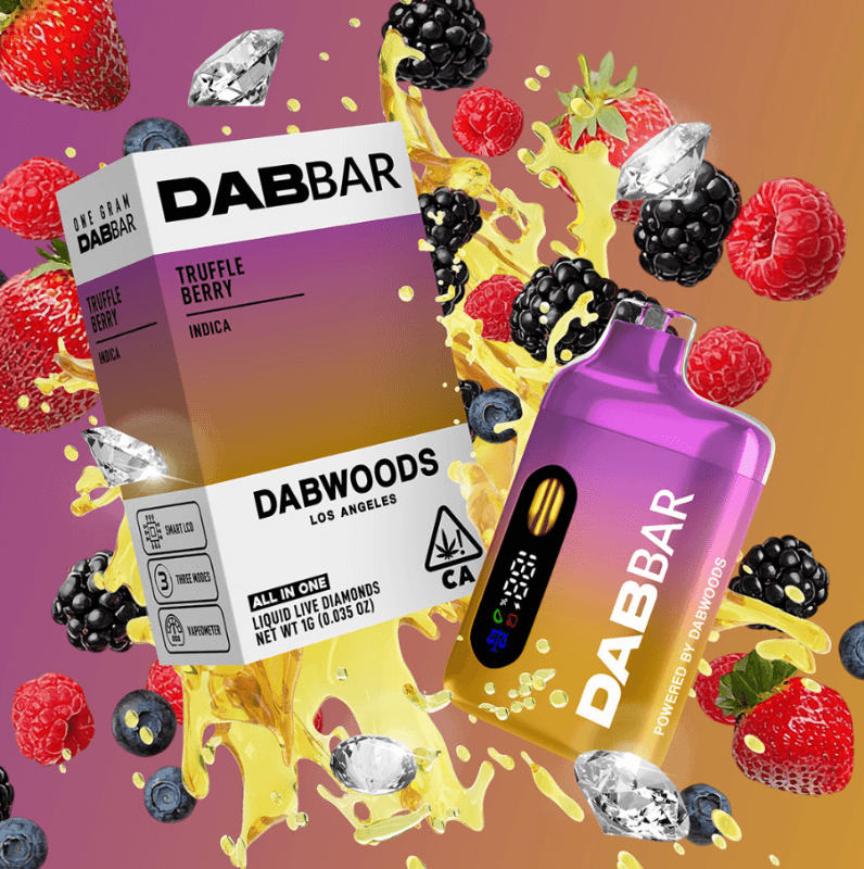 Dabwoods Dabwoods Dab Bar Truffle Berry Indica Liquid Diamond AIO 1g