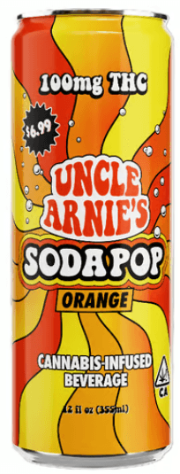 Uncle Arnie's ORANGE SODA - BEVERAGE 12OZ 100MG Beverages