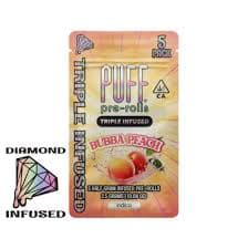 Puff Bubba Peach [H] - Diamond Infused Prerolls 5PK