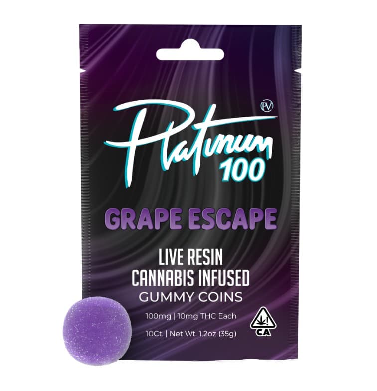Platinum Vape Grape Escape - Live Resin - I - Gummies - 100mg