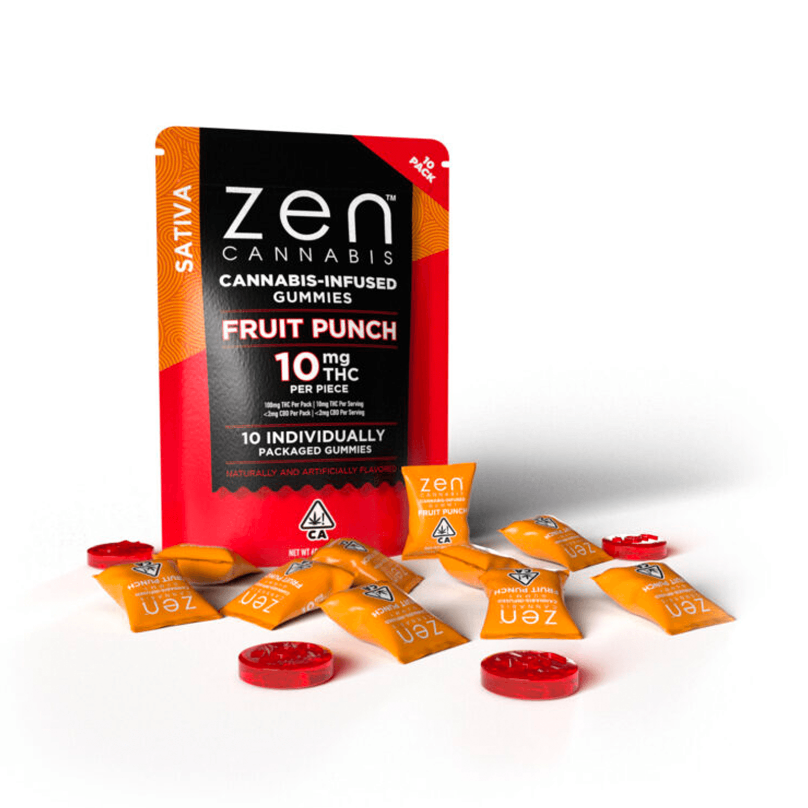 Zen Cannabis Fruit Punch Sativa Gummies