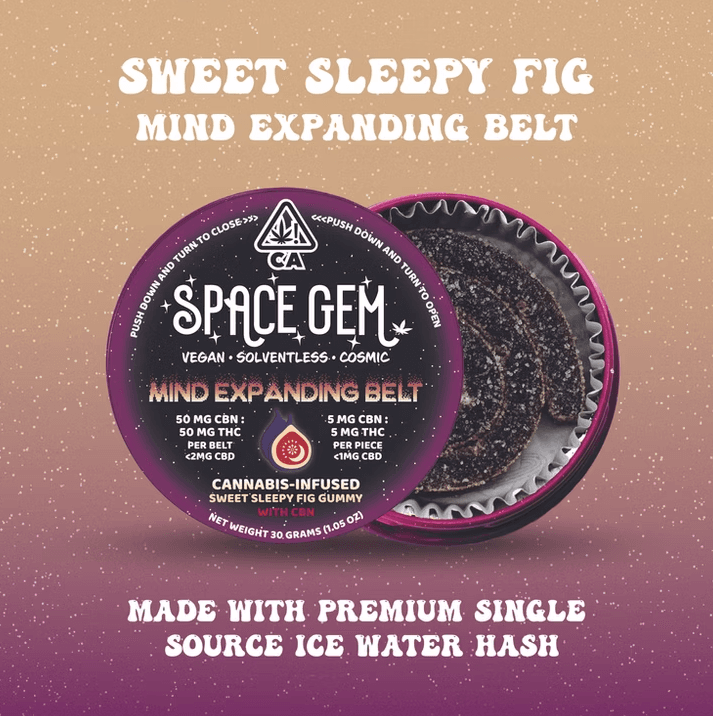 SPACE GEM 1:1 SLEEPY FIG MIND EXPANDING BELT CBN 10 PACK 50MG