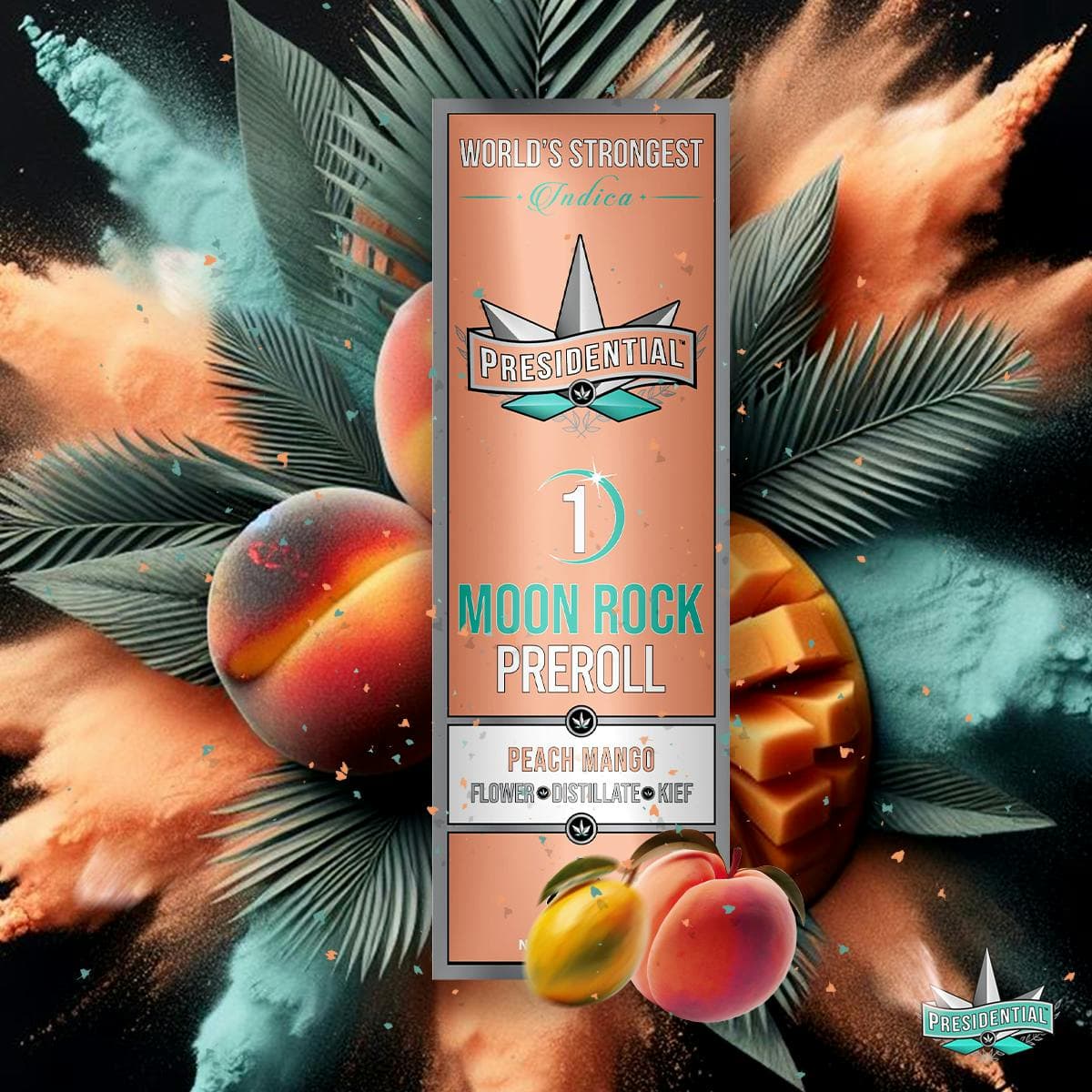 PRESIDENTIAL INFUSED PREROLL MULTIPACK - PEACH MANGO - 1.5G