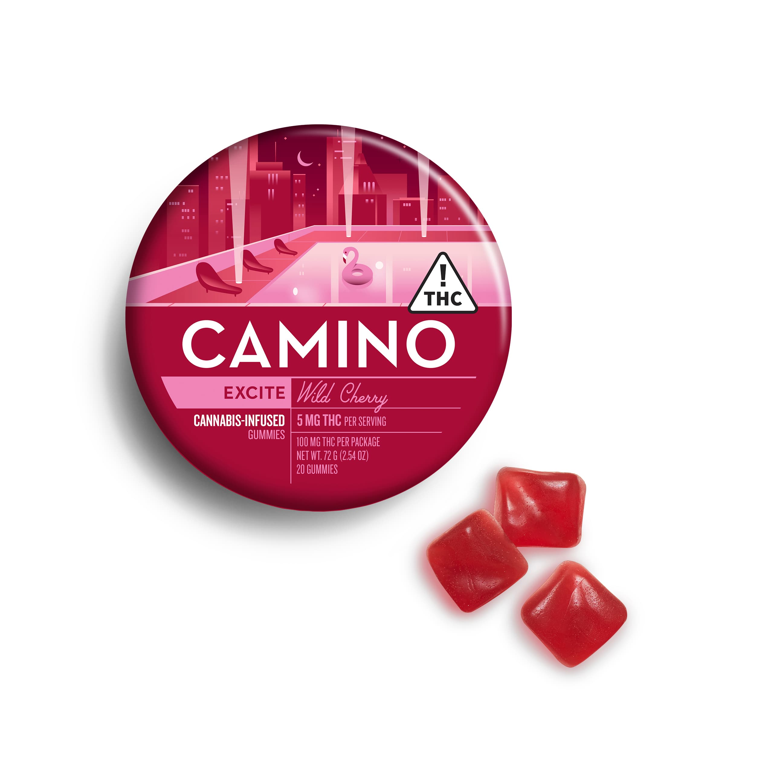 Camino Kiva Camino Wild Cherry Gummies 5mg 20pk