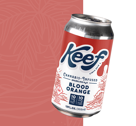 Keef Keef Blood Orange (H) 1:1 CBD:THC Sparkling H20 25mg 12oz