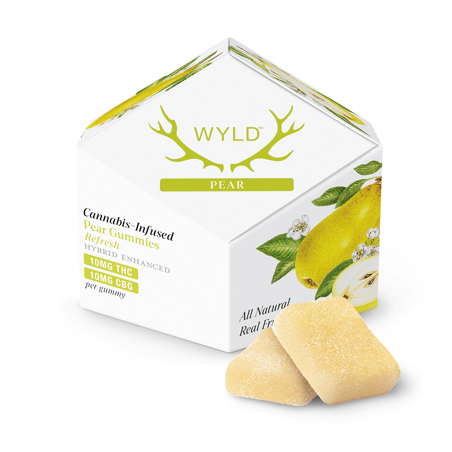Wyld Pear 1:1 CBG + Hybrid Enhanced Gummies | 100mg