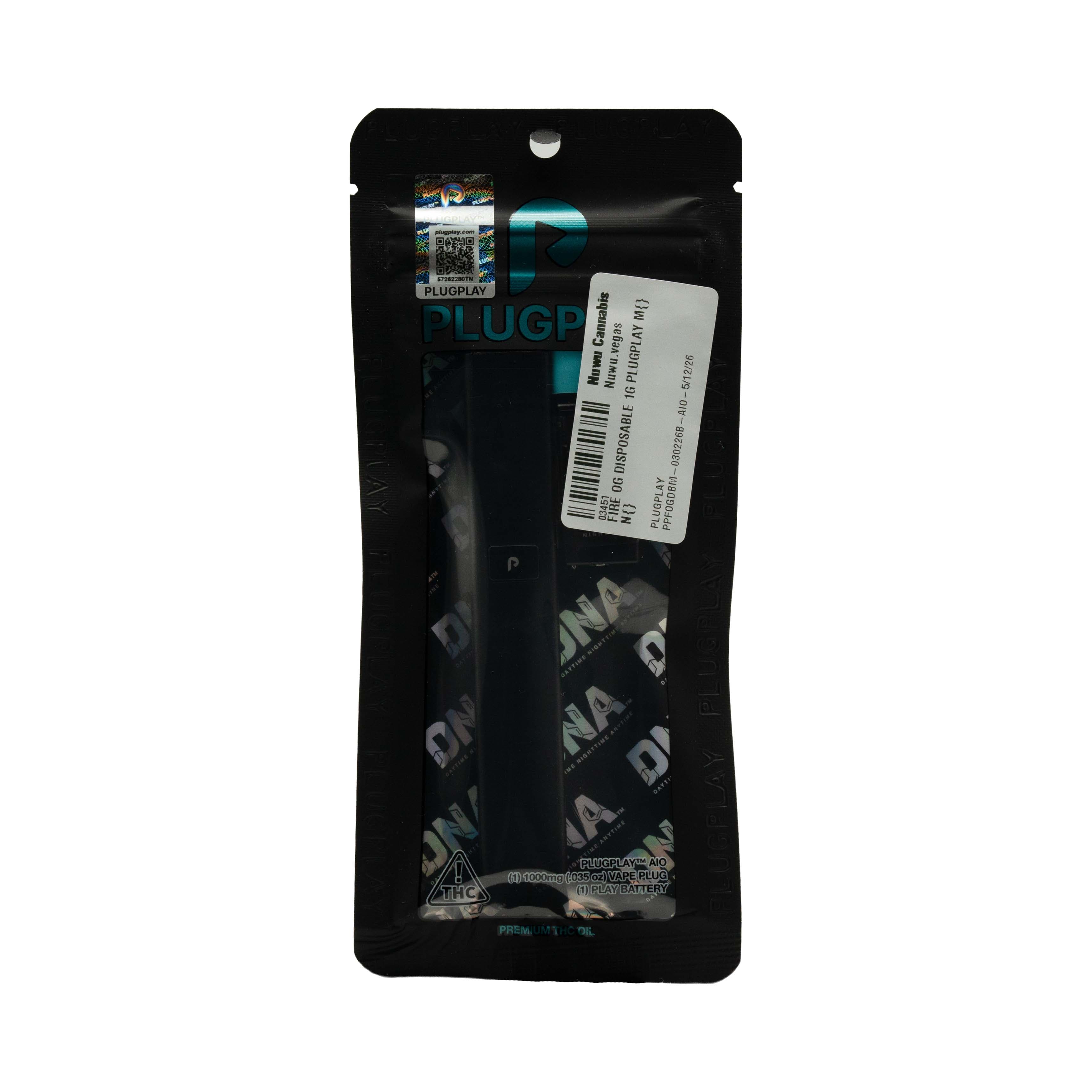 Plug Play FIRE OG DISPOSABLE 1G PLUGPLAY M{V174} N{V216}