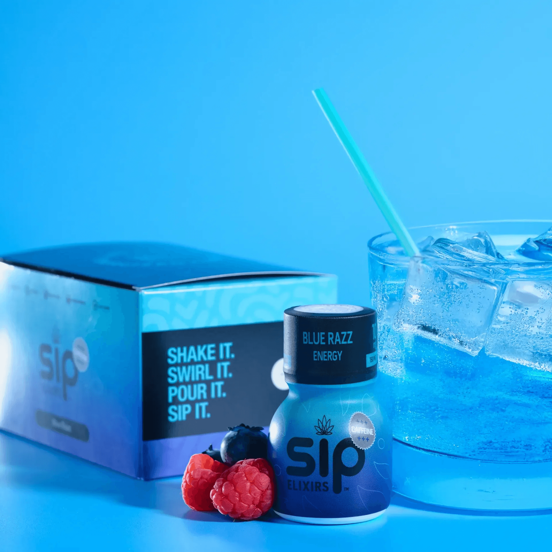 Sip Elixirs Sip Blue Razz (S) Elixir 100mg + 150mg Caffeine