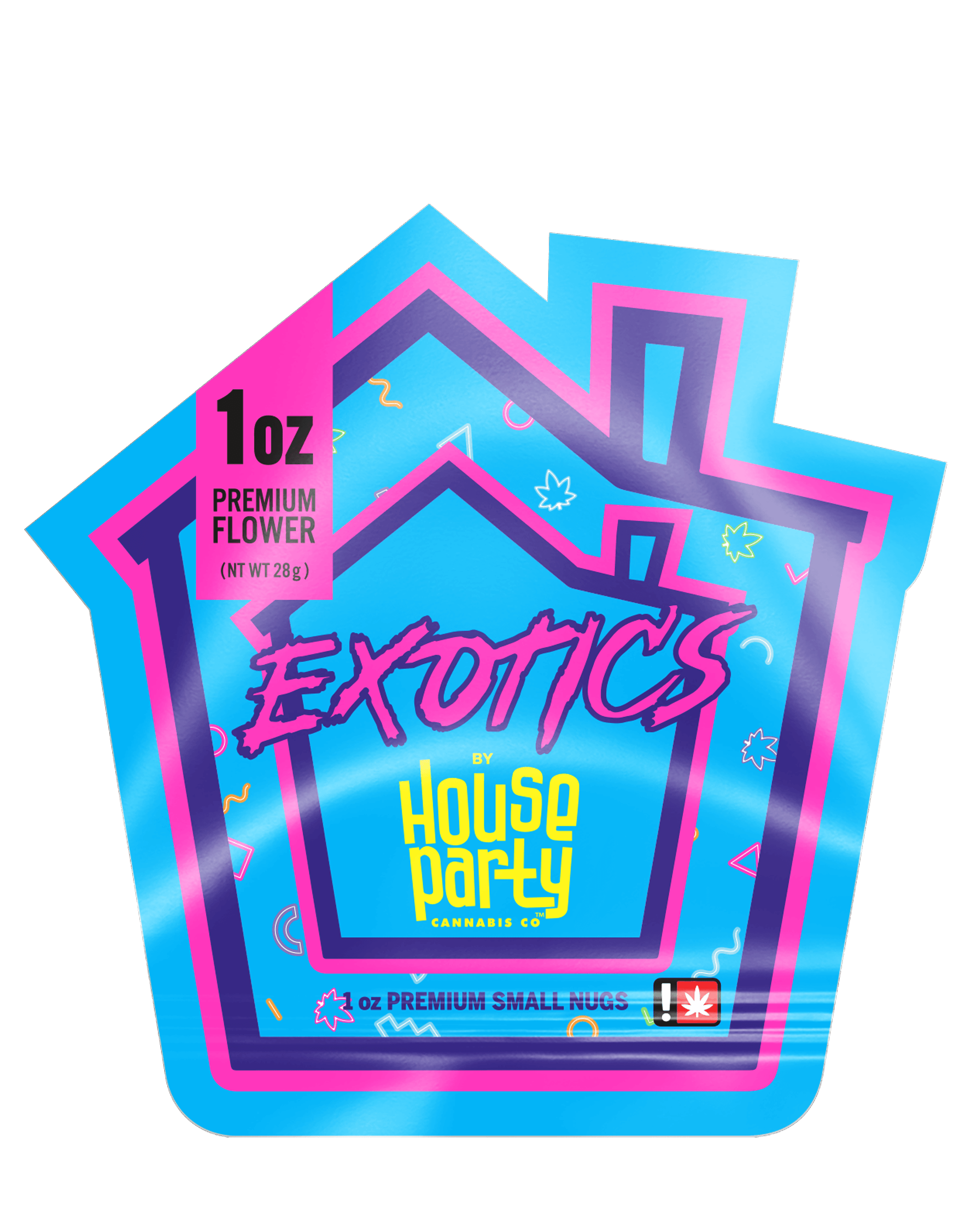 House Party EXOTICS - CANNABIS FLOWER - 28G - HYBRID - MONKEY RUNTZ