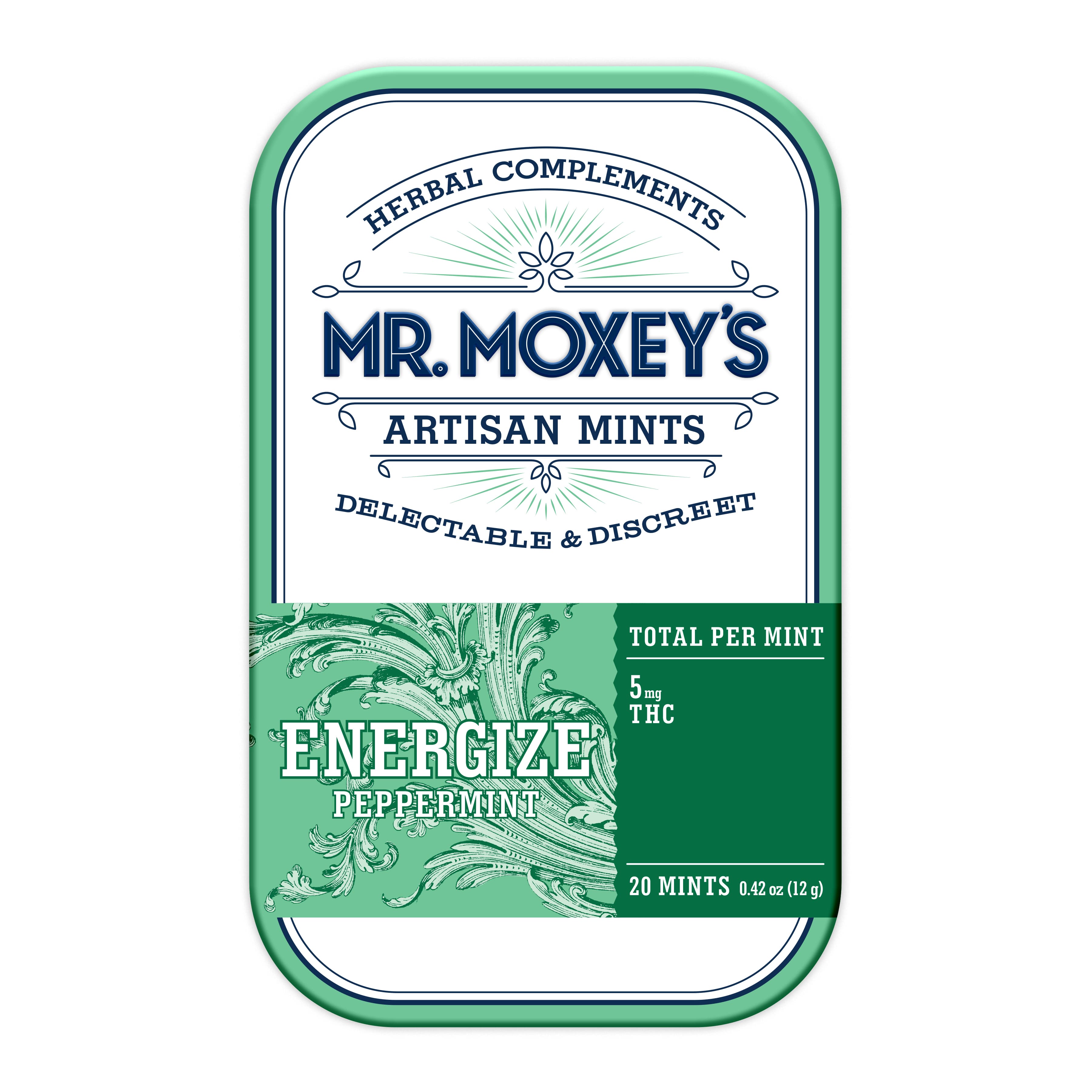 Mr. Moxey's Mints Energize Peppermint Mints (100mg THC)