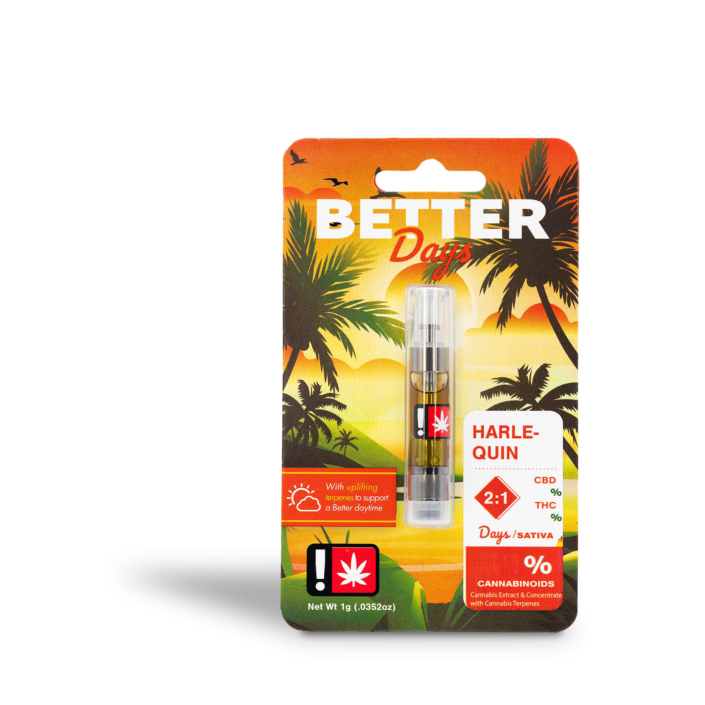 Better Days by Avitas 2:1 CBD Harlequin Cart (Distillate)