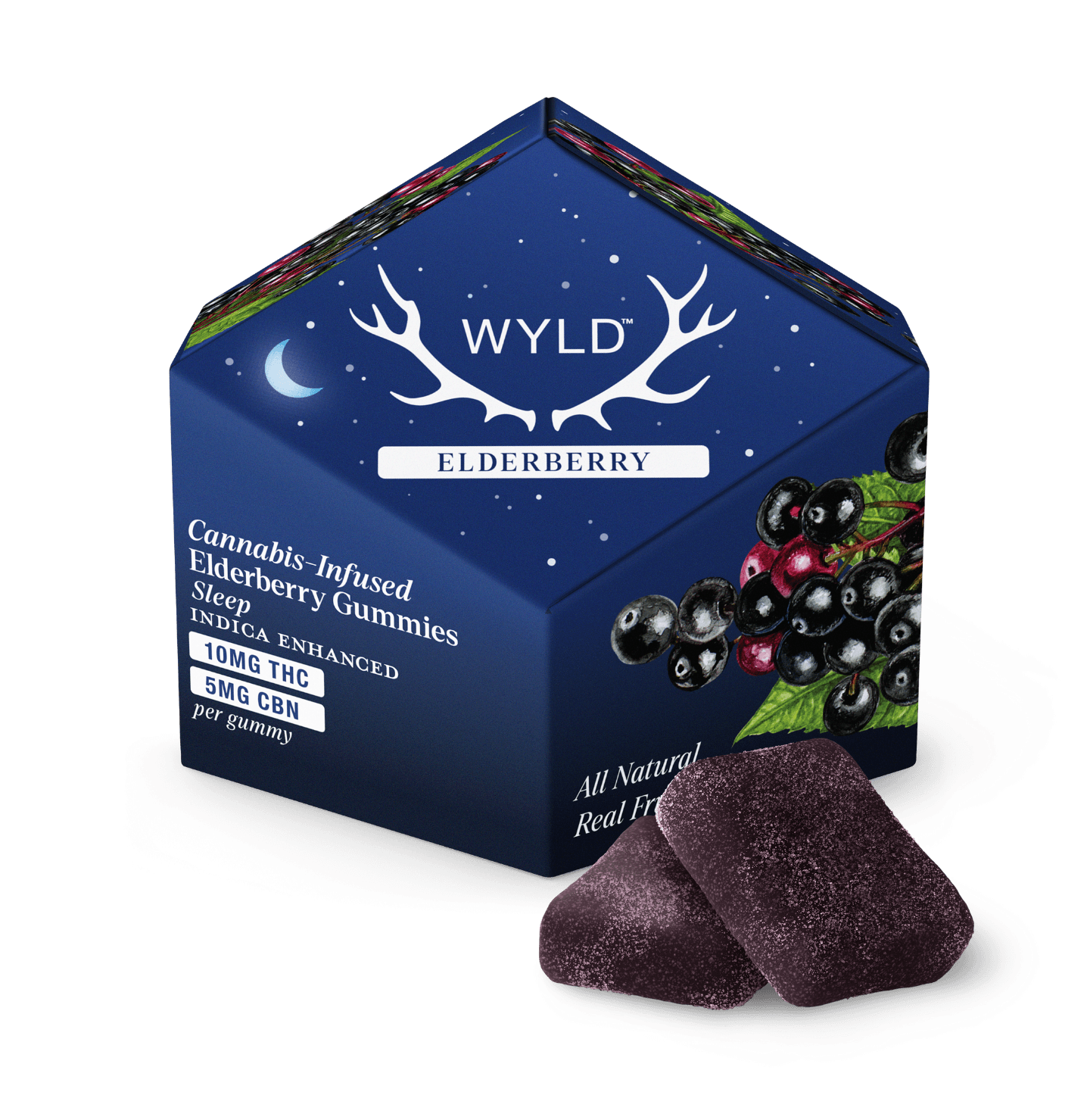 Wyld Elderberry Gummies | 10pc 150mg 2:1 (THC:CBN) | Wyld