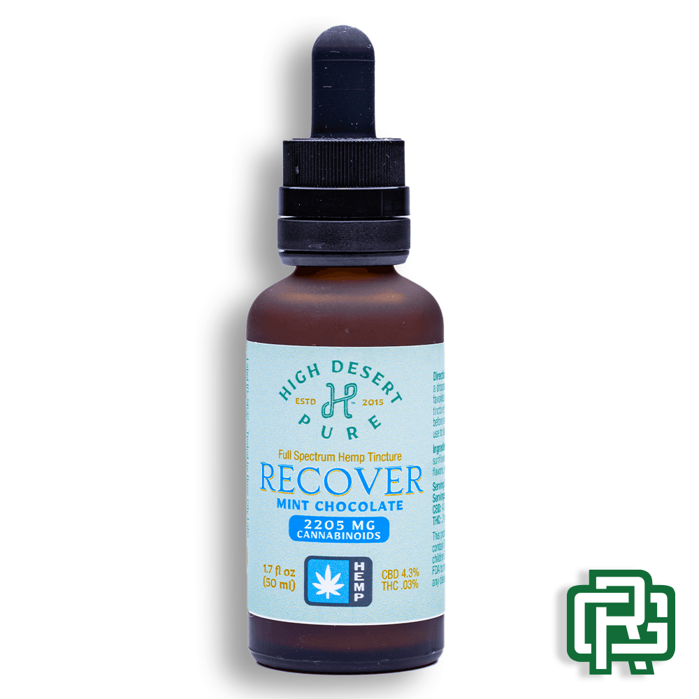 High Desert Pure Mint Chocolate "Recover" Hemp Tincture | 50mL 2400mg 1:75 (THC:CBD)