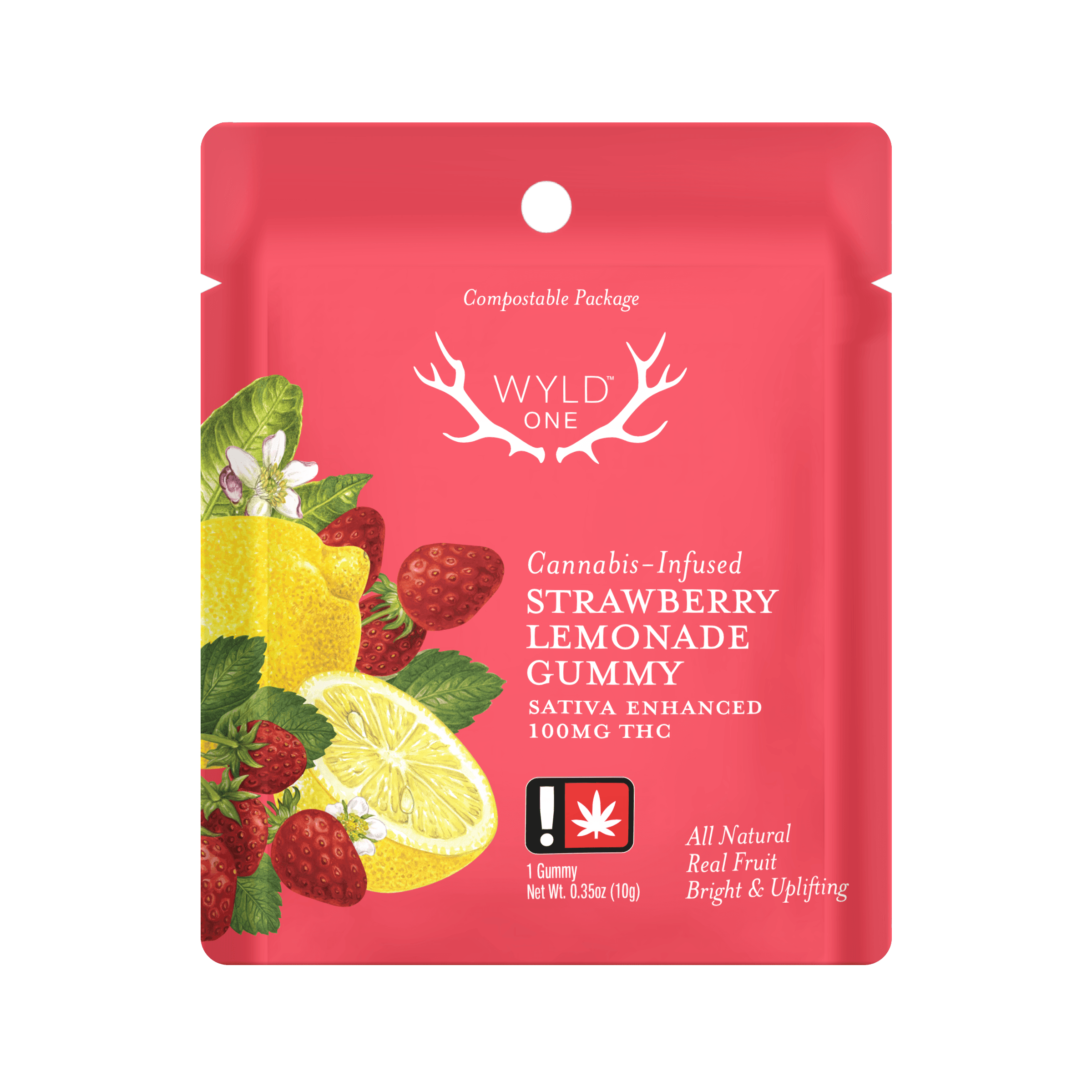 Wyld One | Strawberry Lemonade Sativa Enhanced Gummy | 100mg