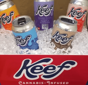Keef Blue Razz 100MG THC Soda Edibles